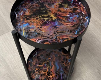 Acrylic Fluid Art Plant Stand
