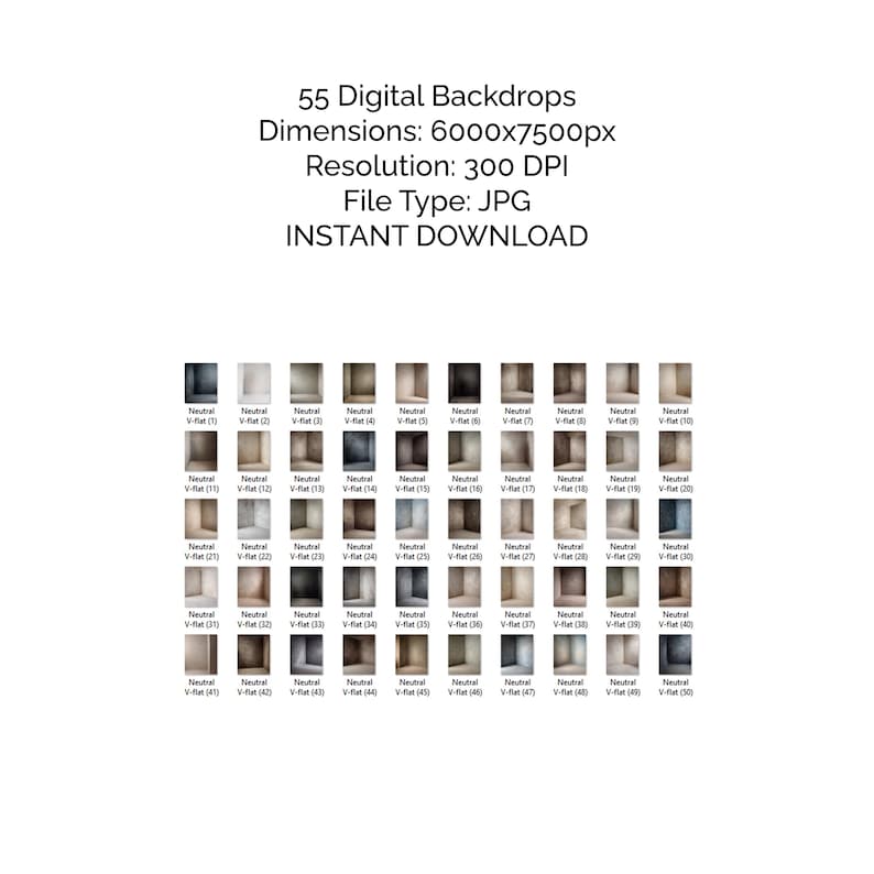 Vflat Backdrops 50 Neutral V-flat Digital Backdrops, Corner Canvas Wall, Maternity Fine ...