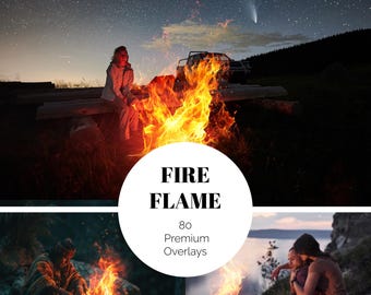 80 FIRE FLAME Overlays Clipart Realistic Fire Photoshop Effects Backdrop Fire Elements Instant Download  Digital Fire Sports Background JPG