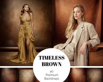 40 OLD MASTER Studio Background Brown Digital Backdrops Crafted School Portrait Sets for Maternity Wedding Photography Fine Arts Texture JPG
