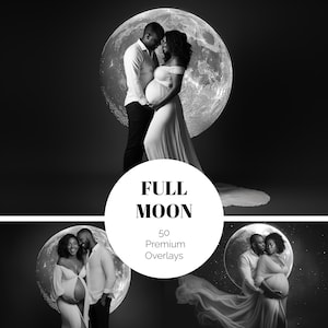 50 Full Moon Digital Overlays Maternity Photoshop Overlay Moon Maternity Backdrops Digital Maternity Background Moon For Photoshop JPG