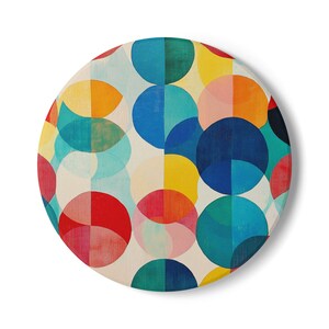 Colorful Abstract Ceramic Coaster Set, Artistic Home Decor, Vibrant Drinkware, Gift for Art Lovers, Unique Table Accessories