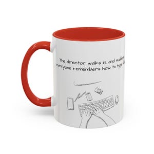 Tazza da caffè divertente con scritta &quot;Scrivimi&quot;, regalo per scrittori, umorismo da ufficio, originale per gli amanti della caffeina, regalo di compleanno, accessorio da scrivania originale