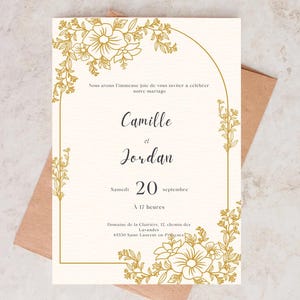 Customizable Wedding Invitation – Elegant Floral Template | Editable Canva Digital Format