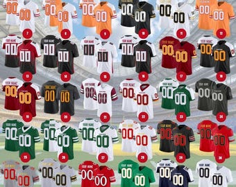 Stitched Jersey Custom Football Jersey Personalized Embroidered Name Number Team Game Training Shirt Fan Gift for Men Women Youth Uniform