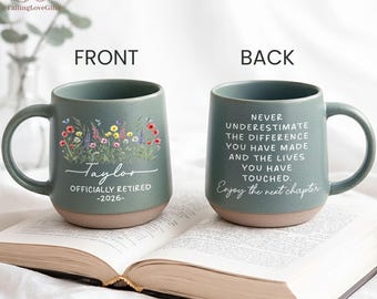 Personalized Retirement Coffee Mug, Custom Retirement Gift For Boss Co Worker, Officially Retired Cup For Her, Employee Appreciation Gift