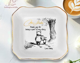 Never forget the difference you make, Thank You Jewelry Tray, Teacher Gifts, Mentor Coach Gift from Students, Retirement Gifts
