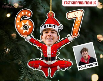 67 Ornament, Six Seven Ornament, Funny Photo 67 Christmas Ornament, 67 Meme Ornament, Teen Slang Ornament, Funny Teenager Gift