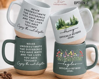 Personalized Retirement Coffee Mug, Custom Retirement Gift For Boss Co Worker, Officially Retired Cup For Her, Employee Appreciation Gift