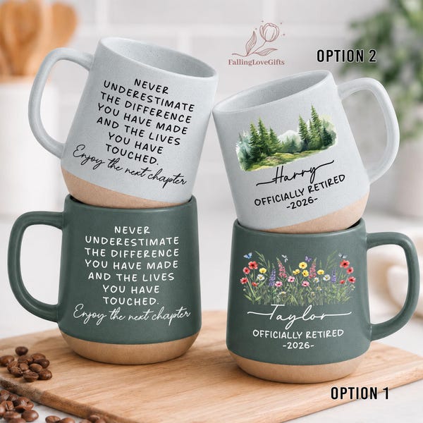 Taza de café de jubilación personalizada, regalo de jubilación personalizado para jefe o compañero de trabajo, taza de jubilación oficial para ella, regalo de agradecimiento a los empleados.