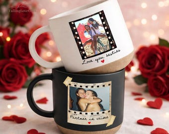 Personalized Vintage Bestie Photo Mug, Custom Best Friend Mug Gift, Best Friend Mug, Friendship Gifts, Besties Gift, Best Friend Gift