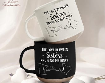 Custom Sisters Mug, Long Distance Sisters Gift, Sisters Birthday Gifts, Sister Moving Away Mug, Big Sister Little Sister Best Sister Gift