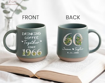Custom 60th Anniversary Mug, 60th Wedding Anniversary Gift For Parents, Diamond Wedding Anniversary Gift, 60th Wedding Anniversary, 60th Mug