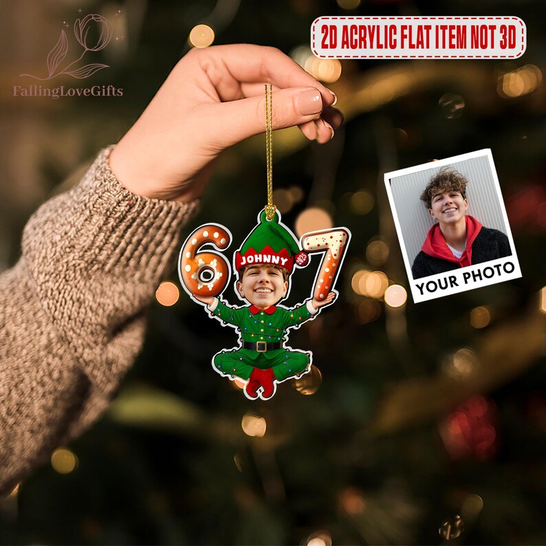 67 Ornament, Six Seven Ornament, Funny Photo 67 Christmas Ornament, 67 Meme Ornament, Teen Slang Ornament, Funny Teenager Gift image 16