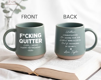 Personalized Retirement 2026 Coffee Mug, Custom Retirement Gift For Boss Co Worker, Officially Retired Cup For Her, Happy Retirement Cup