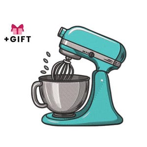 Keukenmixer machine borduurwerk ontwerpen - keukens borduurwerk voor fornuizen Kitcheners chef-kok bakker, kok bakken voedsel machine, chef-koks apparatuur