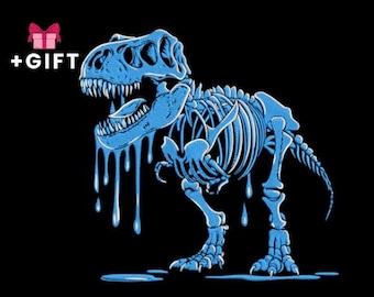 刺繍デザインファイル スピノサウルス恐竜 恐竜の骨格 骨 刺繍デザイン