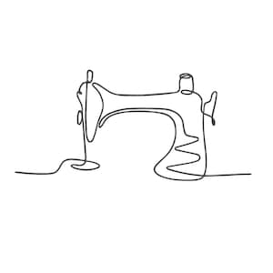 Arquivo de bordado minimalista linear para máquina de costura, disponível para download imediato.