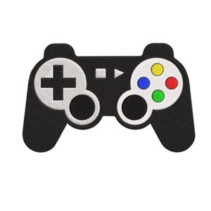 Maskinbroderidesign för videospelskontroll - Minimalistisk spelfjärrkontroll för män, pojkar, spelare, spelhobby, Playstation-lek