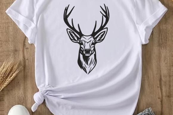 DEER EMBROIDERY DESIGN SAFARI SHIRT JＫ Amazon.com: Deer Animal Motif Elk Forest Animal Print Deer T-Shirt