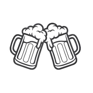 Projekt haftu piwa, plik do haftu maszynowego „Cheers Drinks”, natychmiastowe pobranie