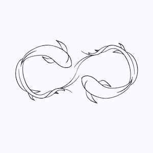 double fish hook with infinity symbol Infinity Fish