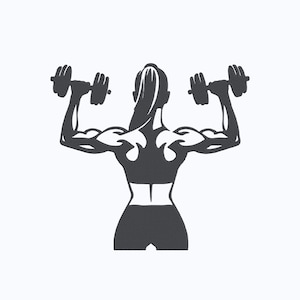 Diseño de bordado para gimnasio, archivo de bordado a máquina para espalda de mujer fitness, descarga instantánea