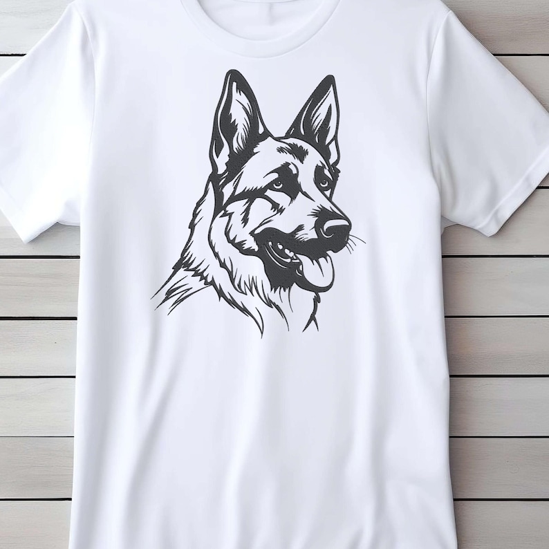 Dogs Embroidery Design, German Shepherd Dog Breed Machine Embroidery File, Instant Download image 6