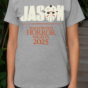 Universal Studios Halloween Horror Nights 2025 Jason Shirt HHN Collector Graphic Tee Horror Movie Fan Gift