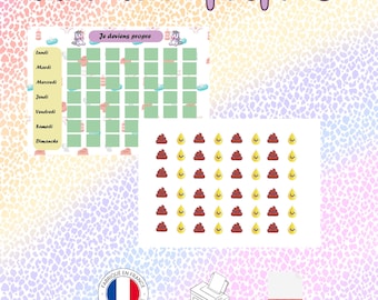 I'm becoming potty trained - Potty training chart - Continence chart - Potty training learning chart - Potty training motivation chart