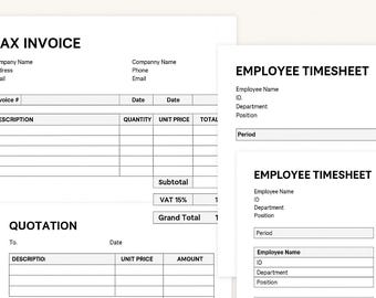 SME Business Startup Toolkit | Excel & Word Templates | Business Plan + Invoice + Timesheet + Checklist + Cash Flow