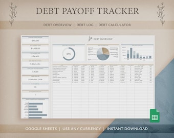 Debt Payoff Tracker: Excel Budget Planner (Digital Download)