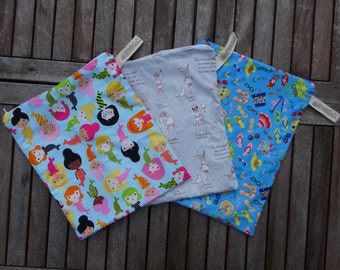 Wet Bag, Bathing Suit Bag, Pool Bag, Cloth Diaper Bag, sunscreen bag