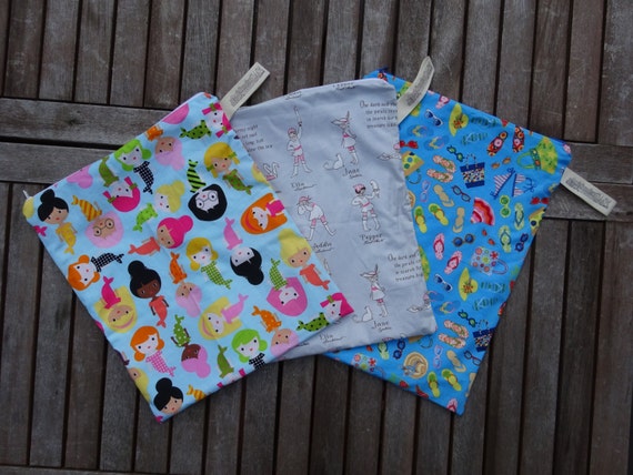 Wet Bag, Bathing Suit Bag, Pool Bag, Cloth Diaper Bag, Sunscreen
