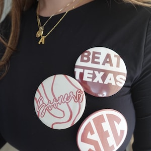 3 Inch Oklahoma Buttons