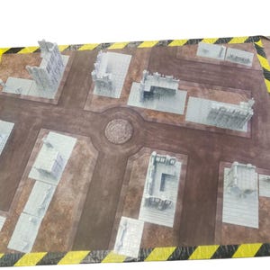 Sci-fi Ruins Tournament Level Ruined City Scenery Set compatible with 10th Edition-3D Printed Terrain 28 or 35 mm Scale