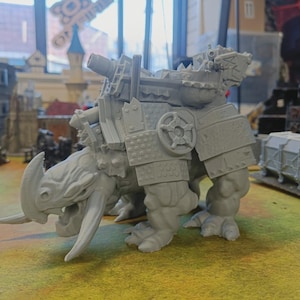 Orc Giant Horned Battle Beast Battle Transport. Living tank