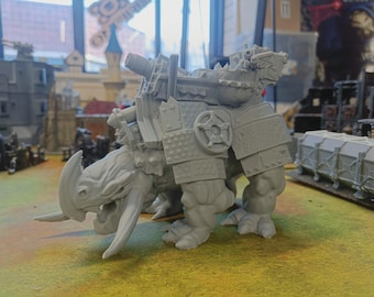 Orc Giant Horned Battle Beast Battle Transport. Living tank