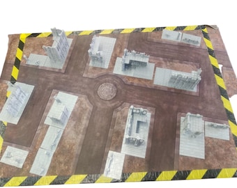 Sci-fi Ruins Tournament Level Ruined City Scenery Set compatible with 10th Edition-3D Printed Terrain 28 or 35 mm Scale