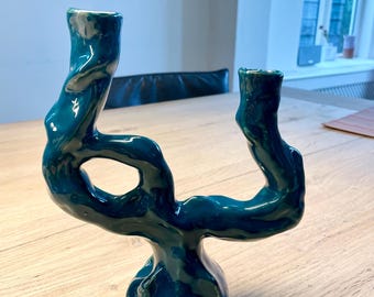 Sculptural Candleholder, Handmade Organic Object, One Of a Kind, Many Colours