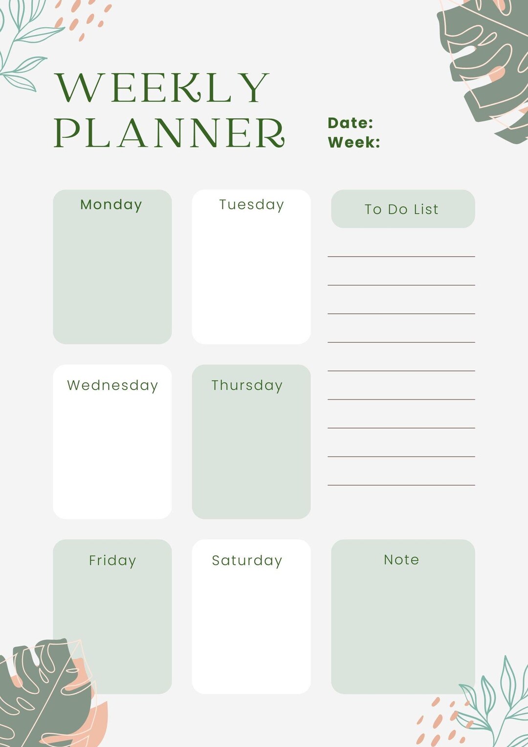 Weekly Planner Bundle – Printable Routine, to Do List, Reward & Goal ...