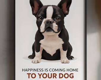 French Bulldog Digital Print, Cute Frenchie Wall Art, Instant Download Dog Lover Decor, Printable Dog Art for Nursery or Living Room
