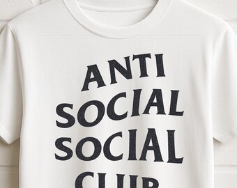 Anti Social Social Club Grunge streetwear, aesthetic print, etsy t-shirt, vaporwave, antisocial, fashion