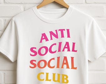 Anti Social Social Club Aesthetic Print streetwear, grunge fashion, vaporwave design, etsy t-shirt, antisocial