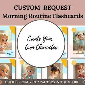 Personalized Morning Routine Cards: Custom Character Visual Schedule (Printable PDF