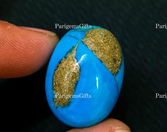 38 Ct Turquoise Stone | Blue Gemstone | Healing Crystal | Jewelry Supply