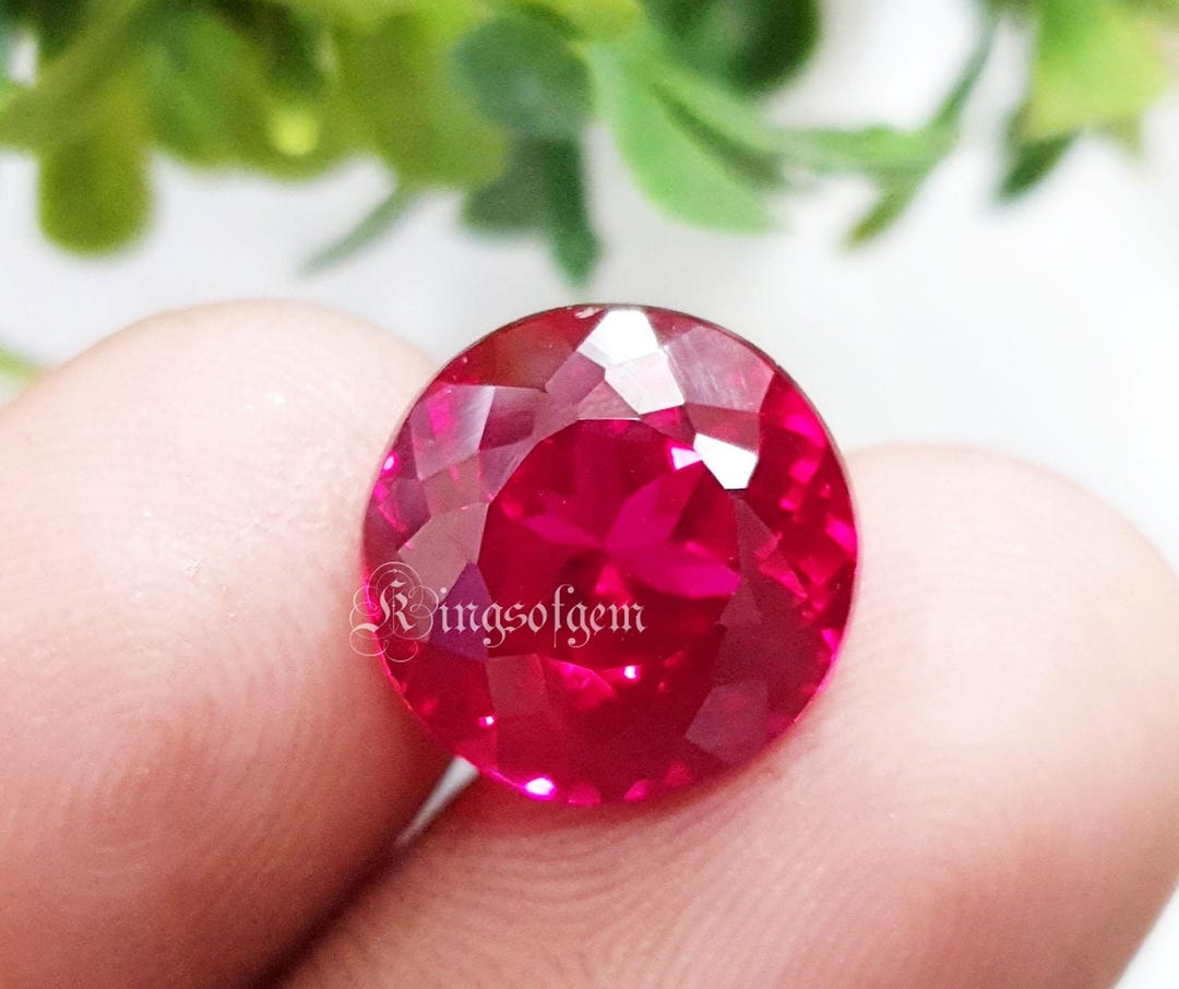 Perfect Ruby 12 Ct Certified RED RUBY Gemstone Round Cut Loose Gemstone - Etsy