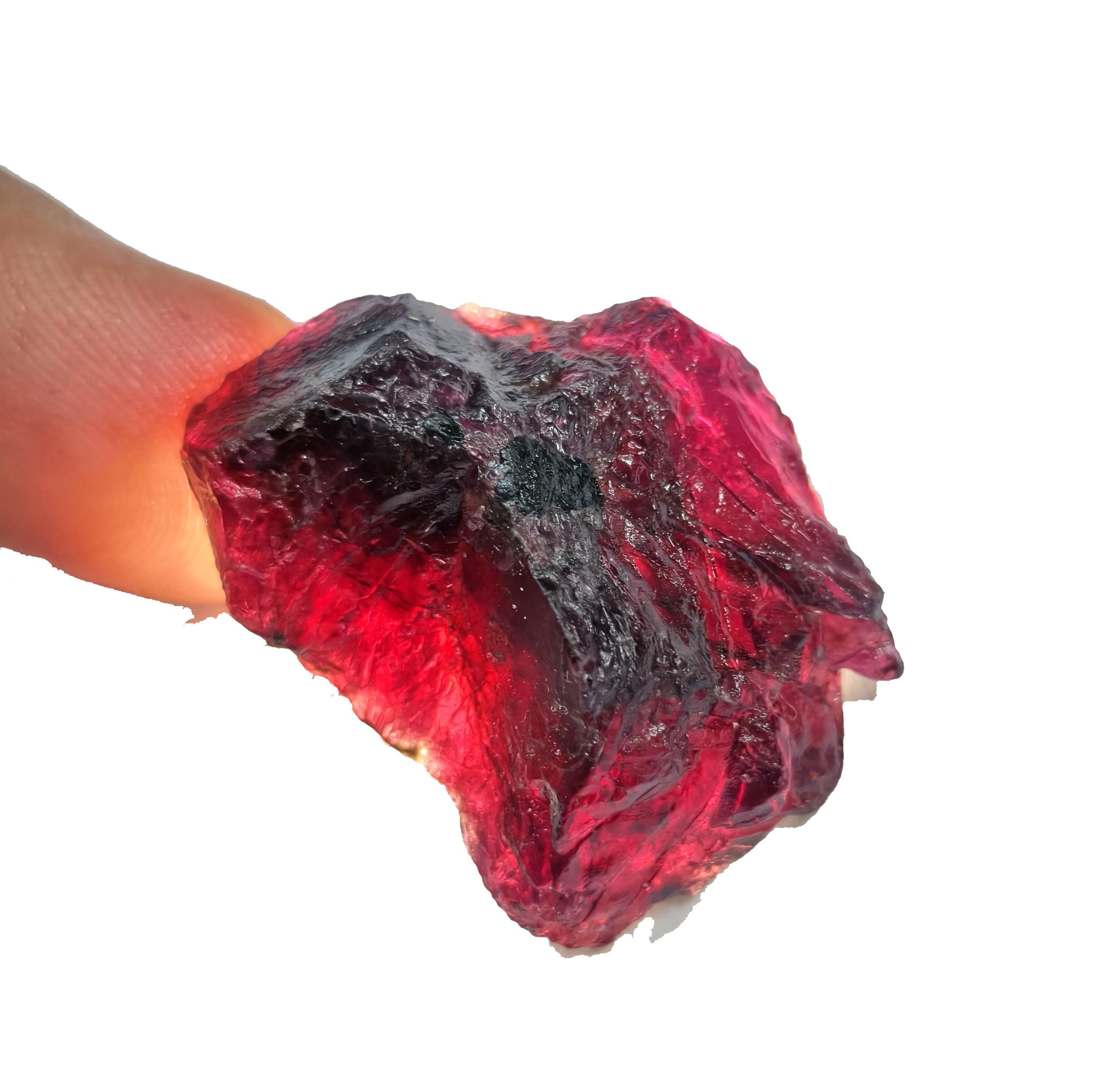 Raw Red Garnet Stone: 72 Ct Natural Healing Crystal, Arizona