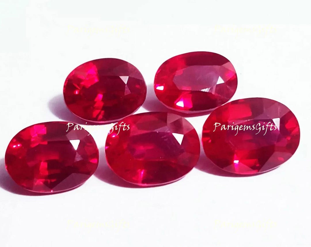 Cleanest Large Ruby 10 to 10 CT 5 Pc Certified Red Ruby Oval Eye Clean Jewelry Gemstone - Etsy