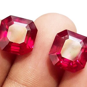8.35 to 8.35 Ct 2 PCs Pair Natural Red Ruby Ring Size Eye Clean Loose Gemstone